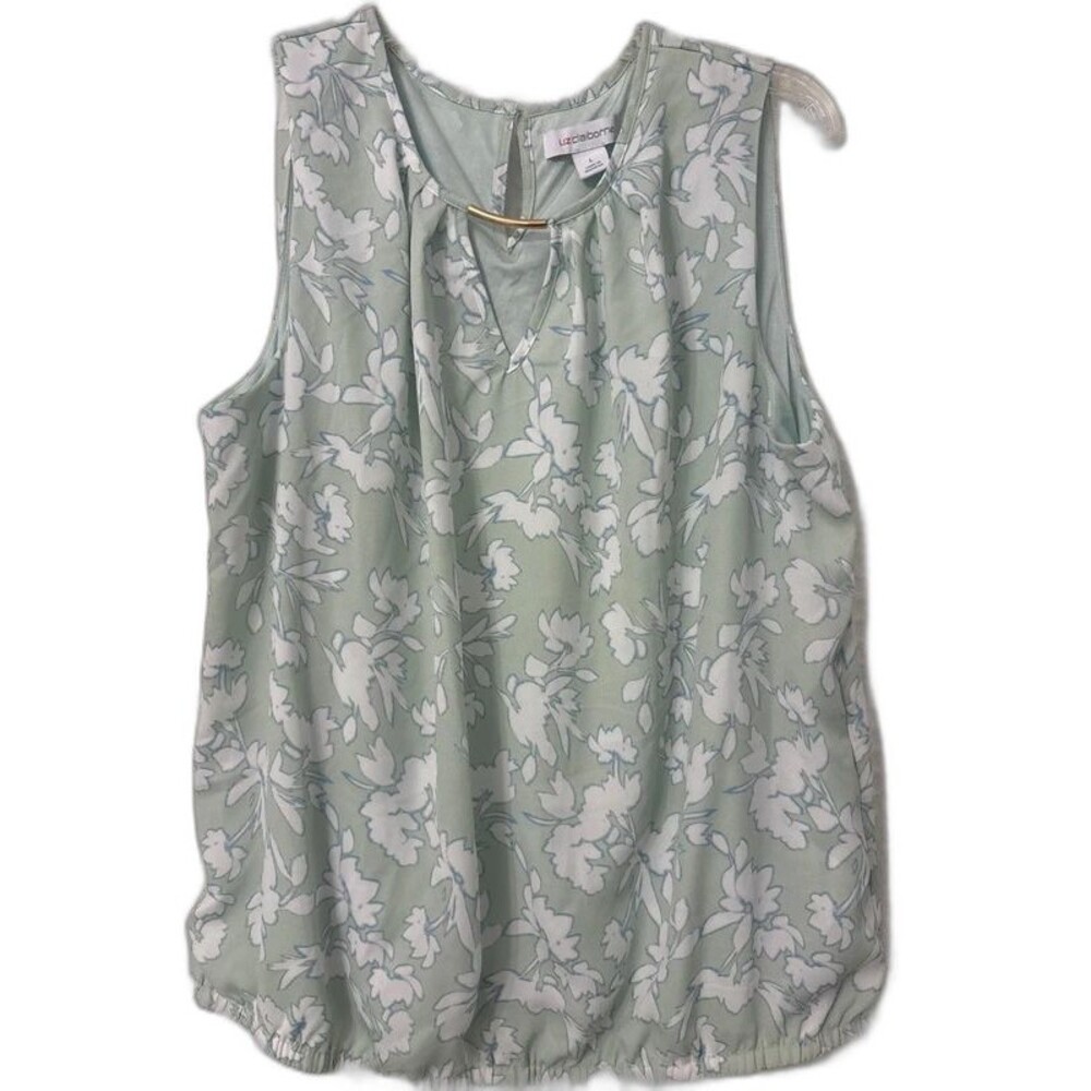 Liz Claiborne Floral Sleeveless Blouse Size L
